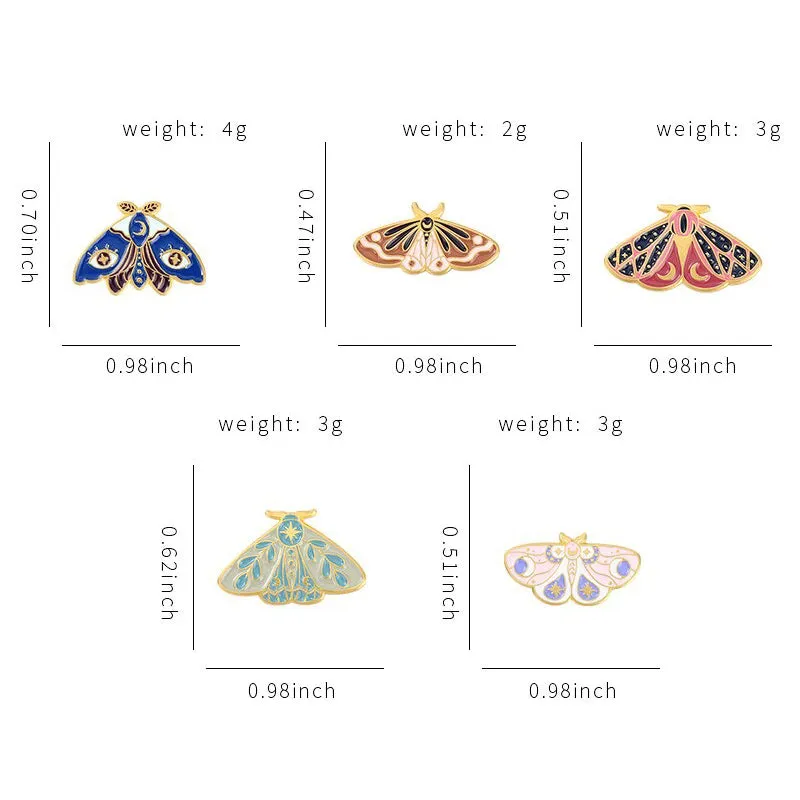 Colorful and Vibrant Spiritual Insect Enamel Brooch Pins