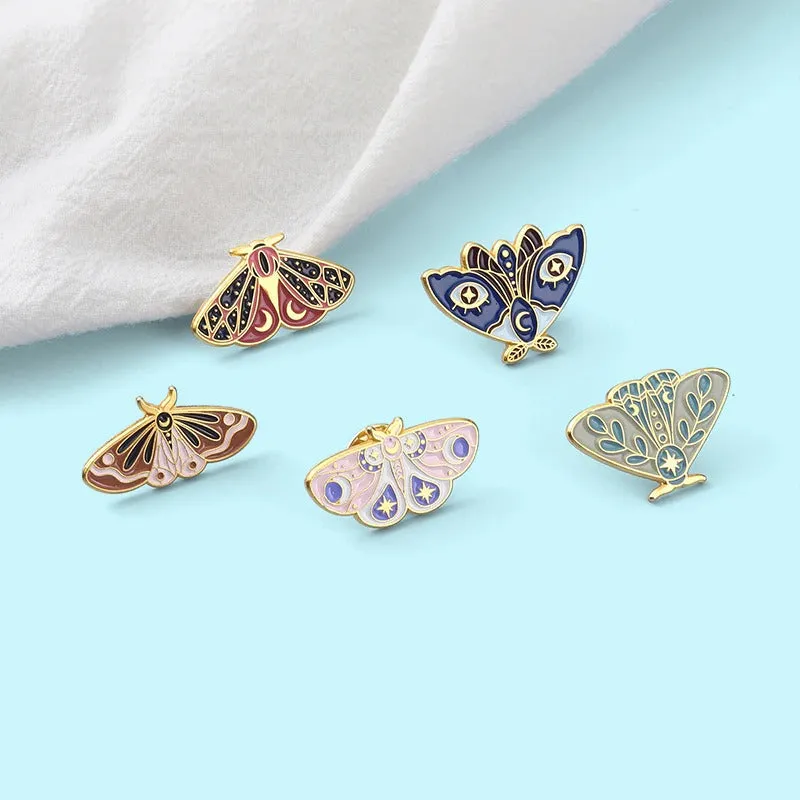 Colorful and Vibrant Spiritual Insect Enamel Brooch Pins