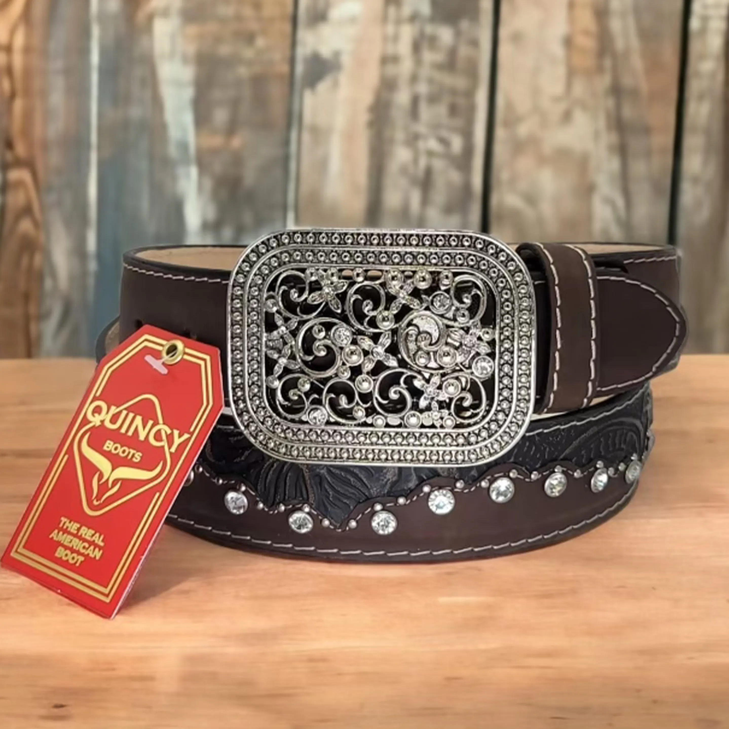 Cowgirl Belt With Buckle Brown