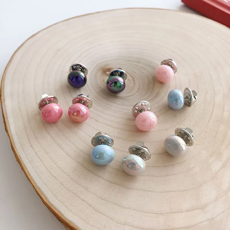 Cute Pearl and Rhinestones Enamel Brooch Pins Jewelry Sets