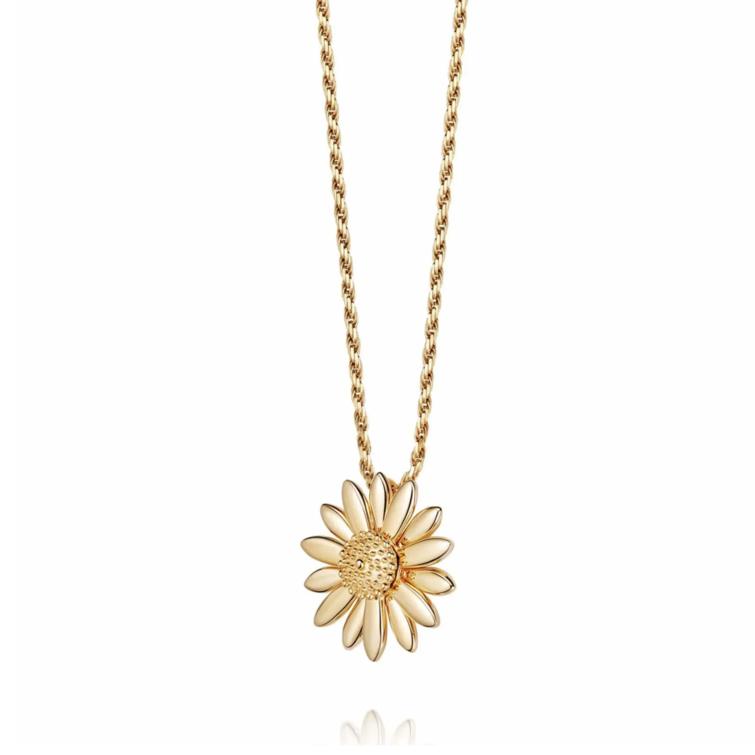 Daisy London Large English Daisy Necklace 18ct Gold Plate18MM N2005