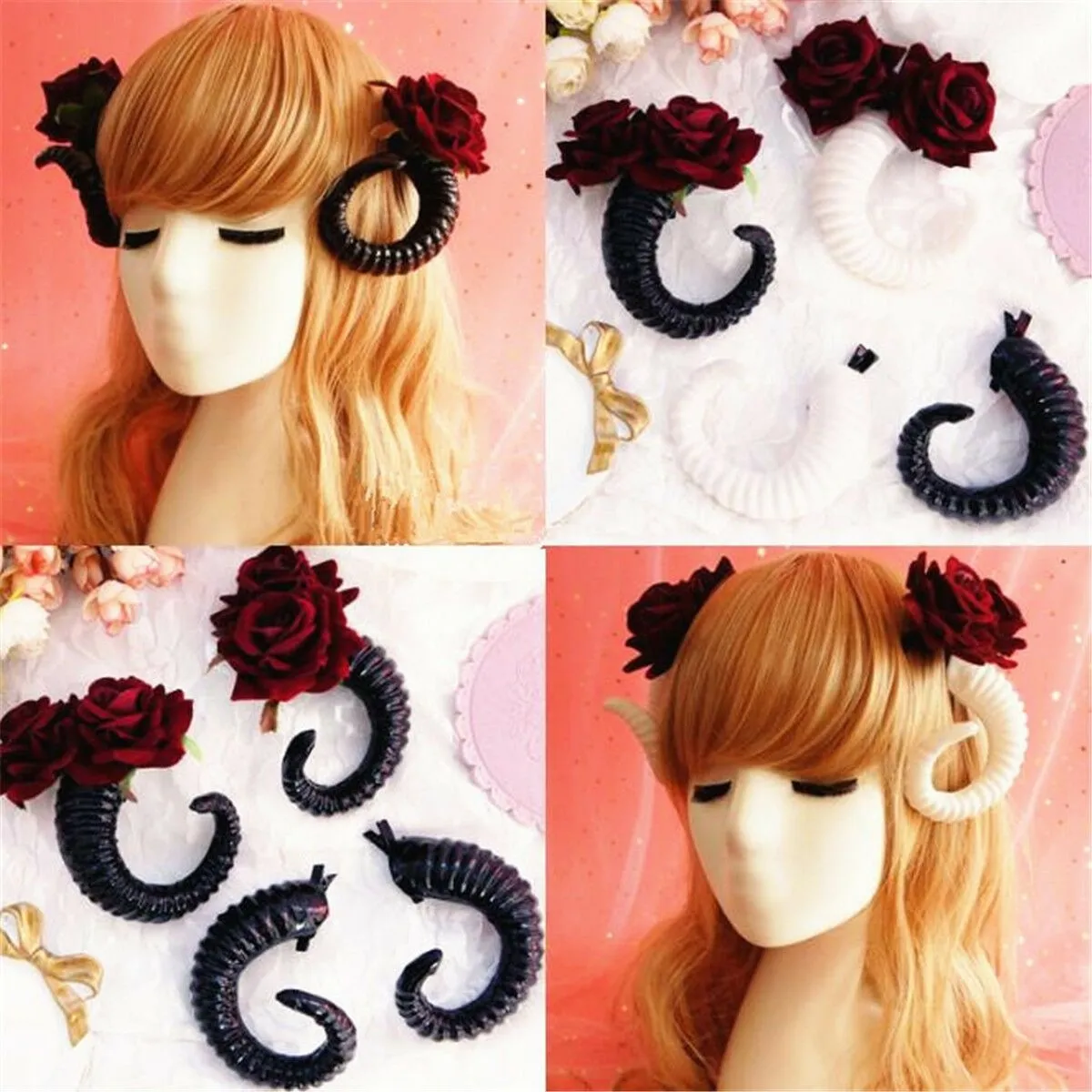 Devil Horn Ram Hair Clips