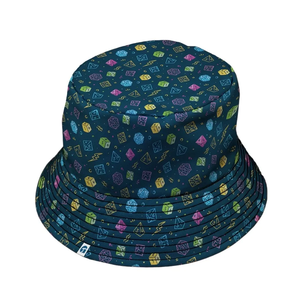 Dnd RPG Dice Blue Bucket Hat