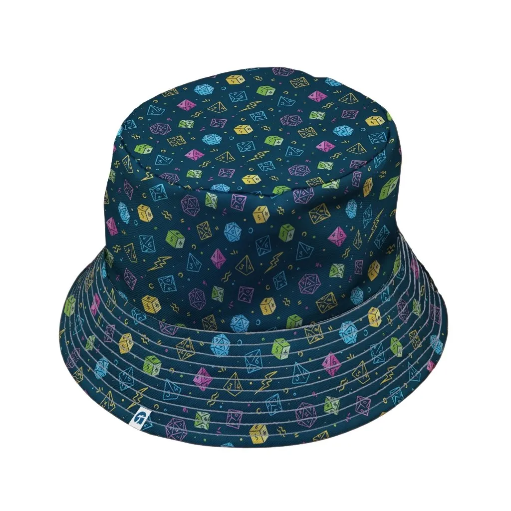 Dnd RPG Dice Blue Bucket Hat