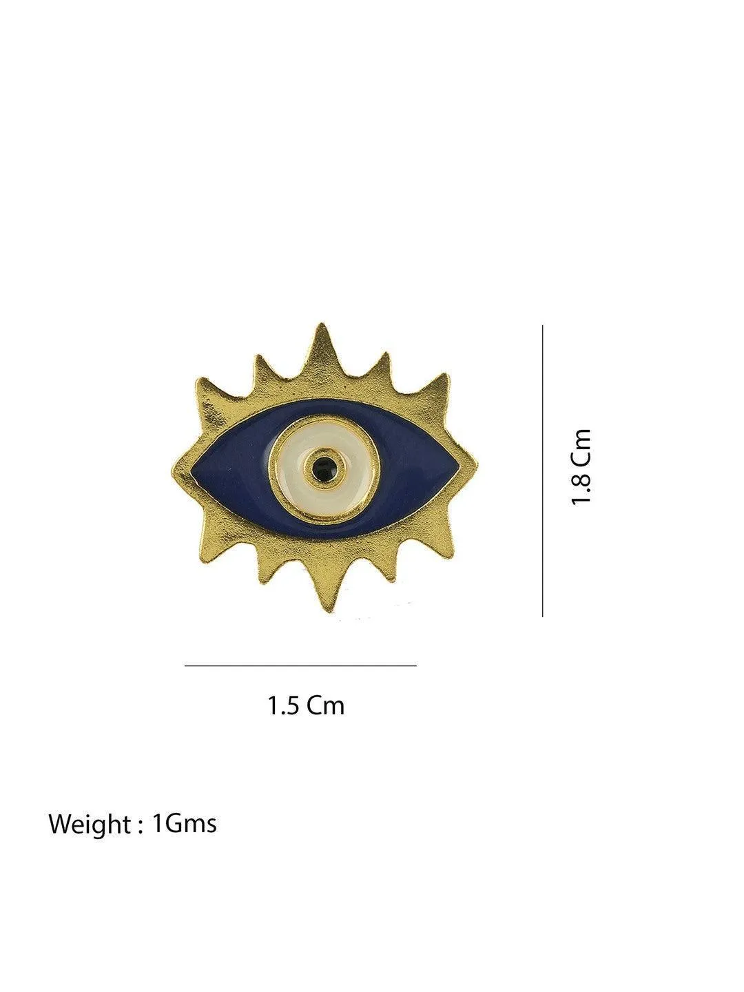 Evil Eye Stud Dark Blue