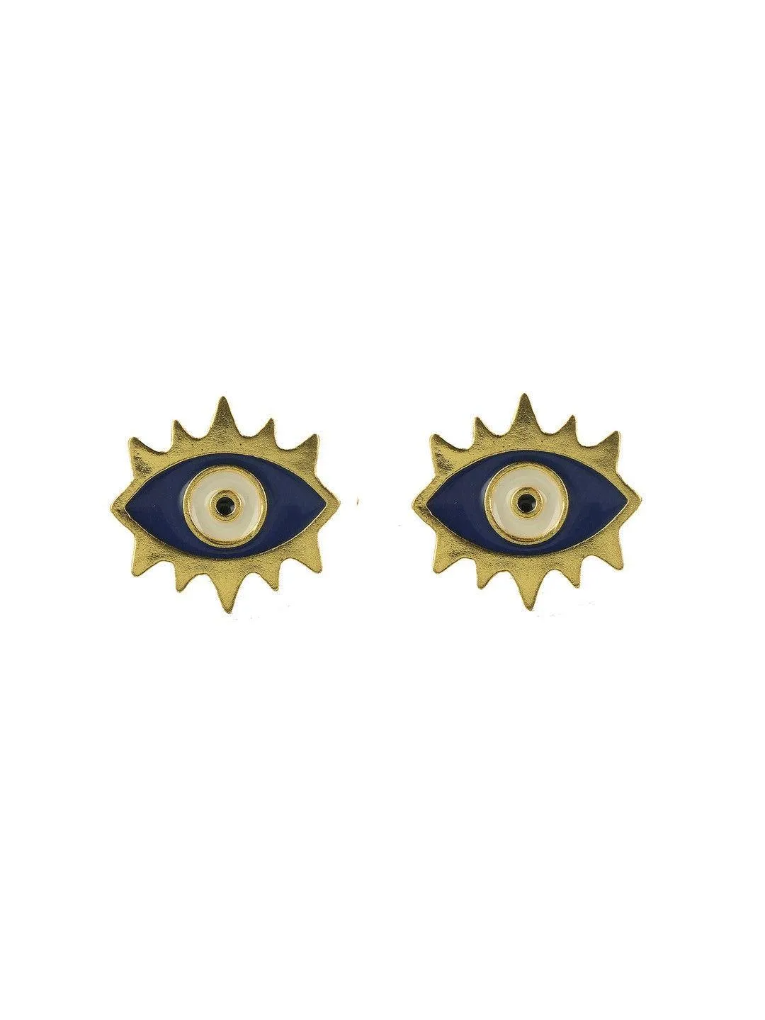 Evil Eye Stud Dark Blue