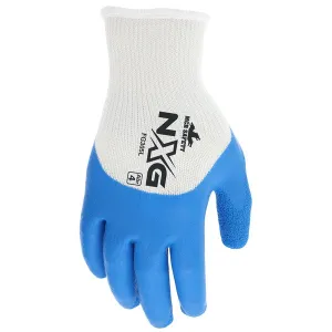 FG305M MCR Safety Flex Tuff Gloves, Medium, Cotton Polyester Blend, Blue