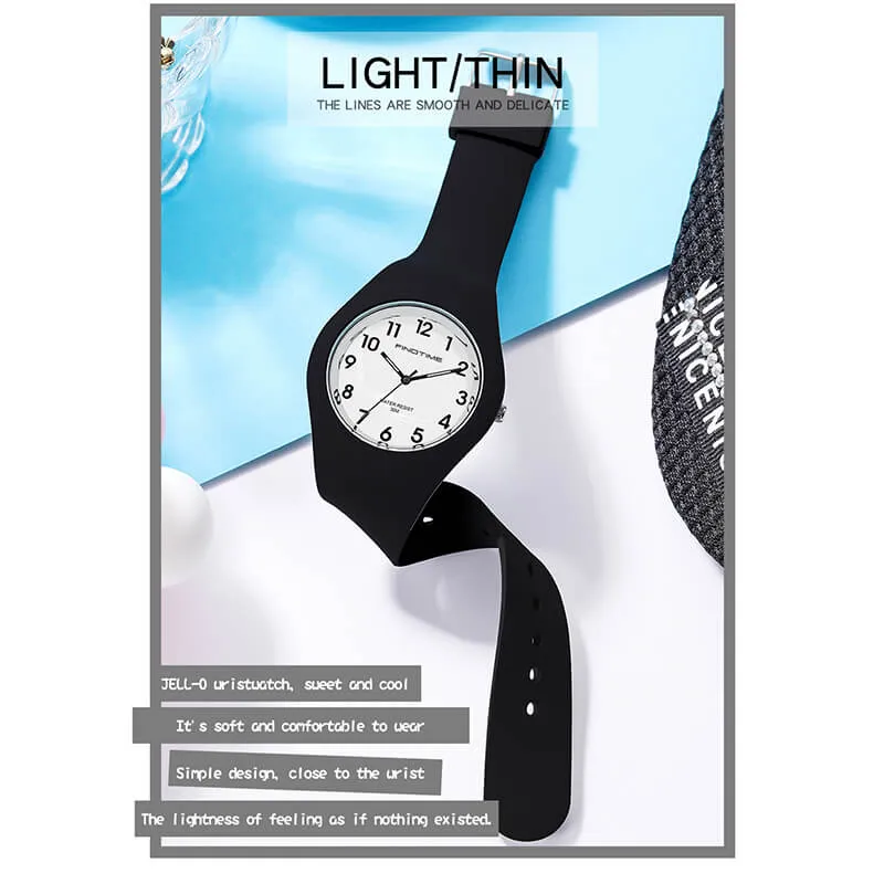 Findtime Women's Digital Watch Thin Ultra-Light Waterproof Fashion Analogue Casual Watches