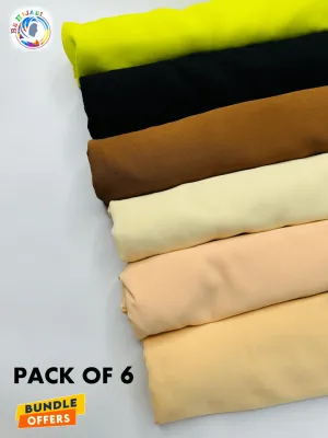 Georgette Chiffon Hijabs & Scarves Deal 24 ( Pack of 6 )