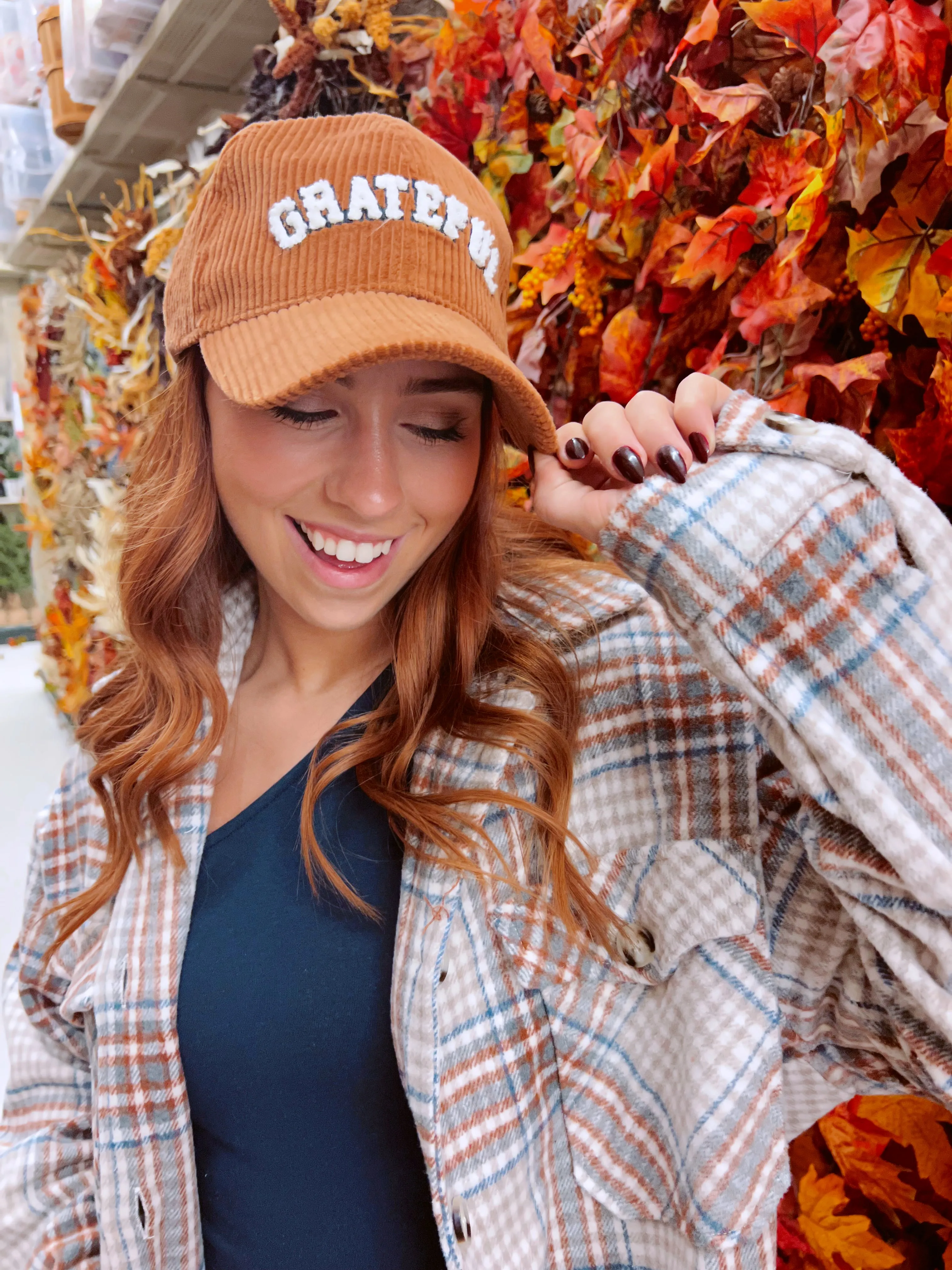 Grateful Patch Corduroy Baseball Cap - Brown