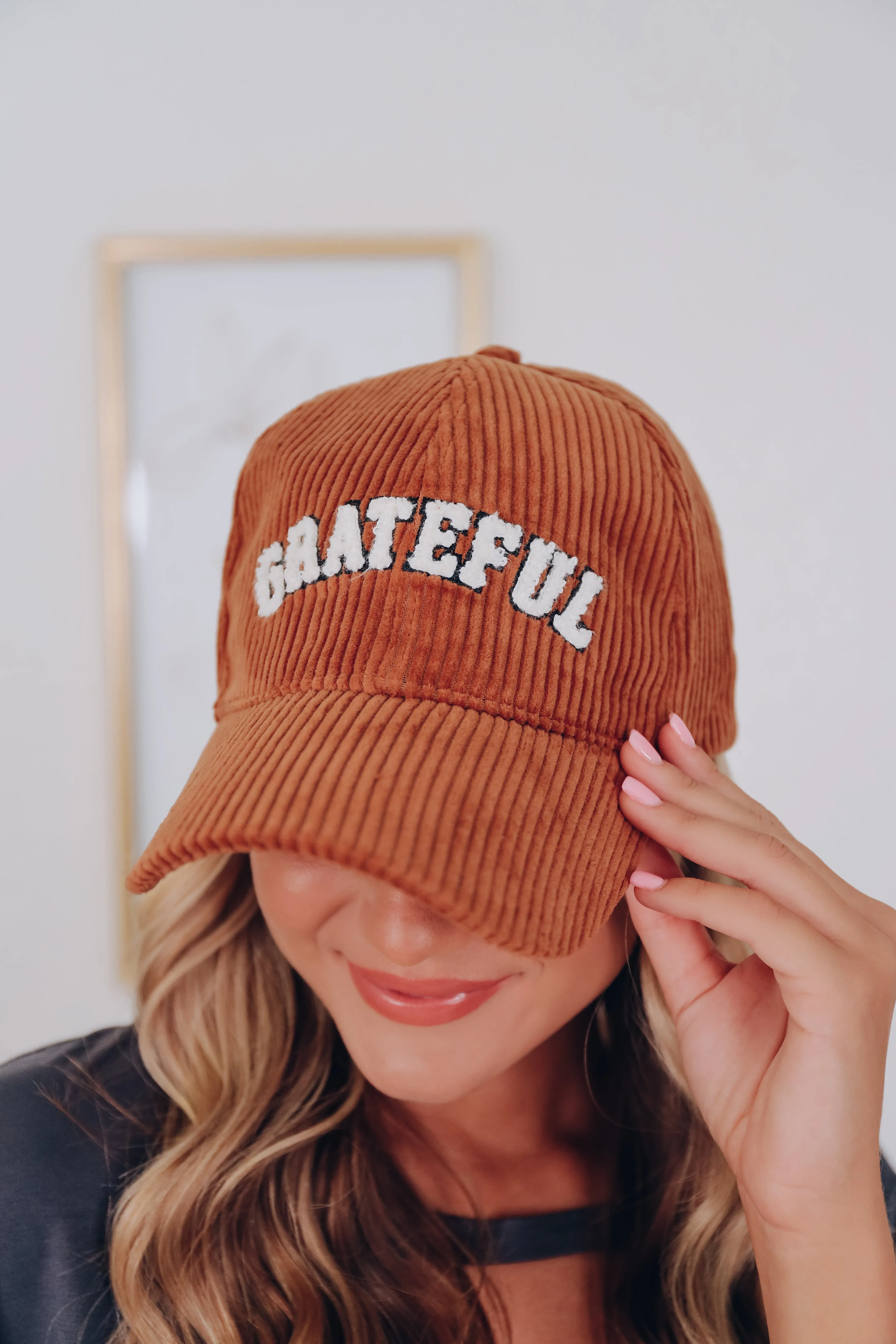 Grateful Patch Corduroy Baseball Cap - Brown