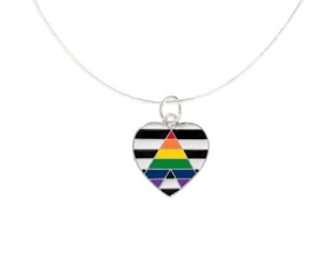 Heart Straight Ally LGBTQ Pride Necklaces