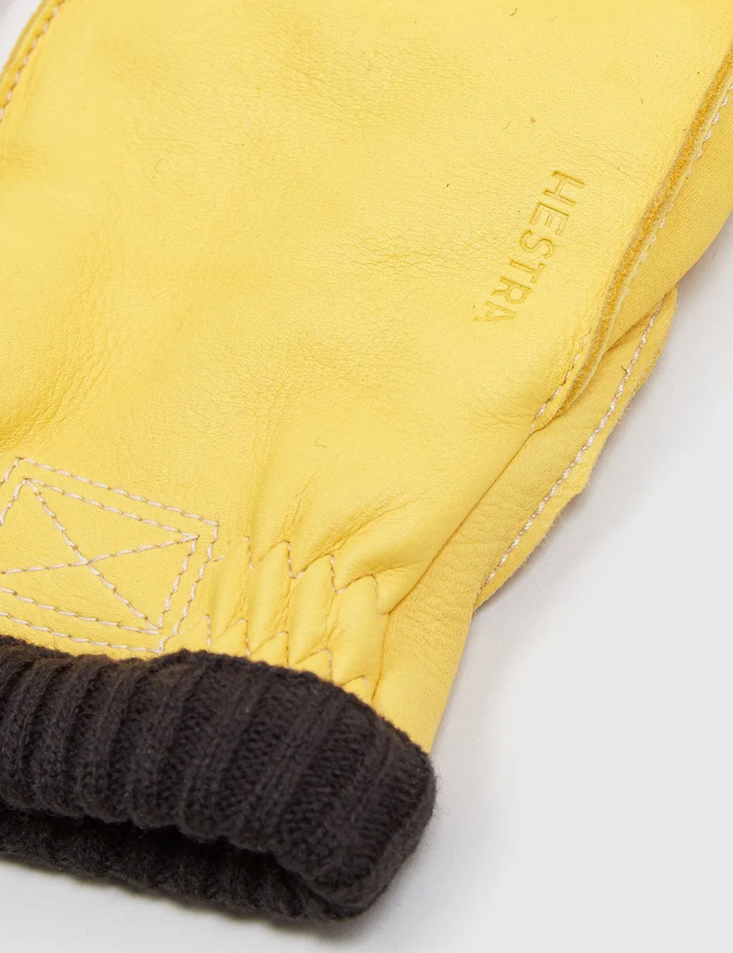 Hestra Deerskin Primaloft Rib Gloves - Natural Yellow