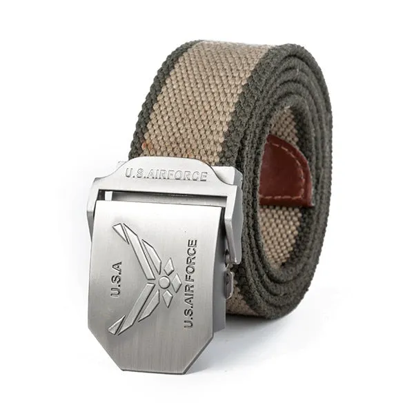 High Quality Fashion Casual USA Air Force Canvas Belt