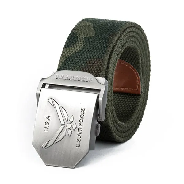 High Quality Fashion Casual USA Air Force Canvas Belt