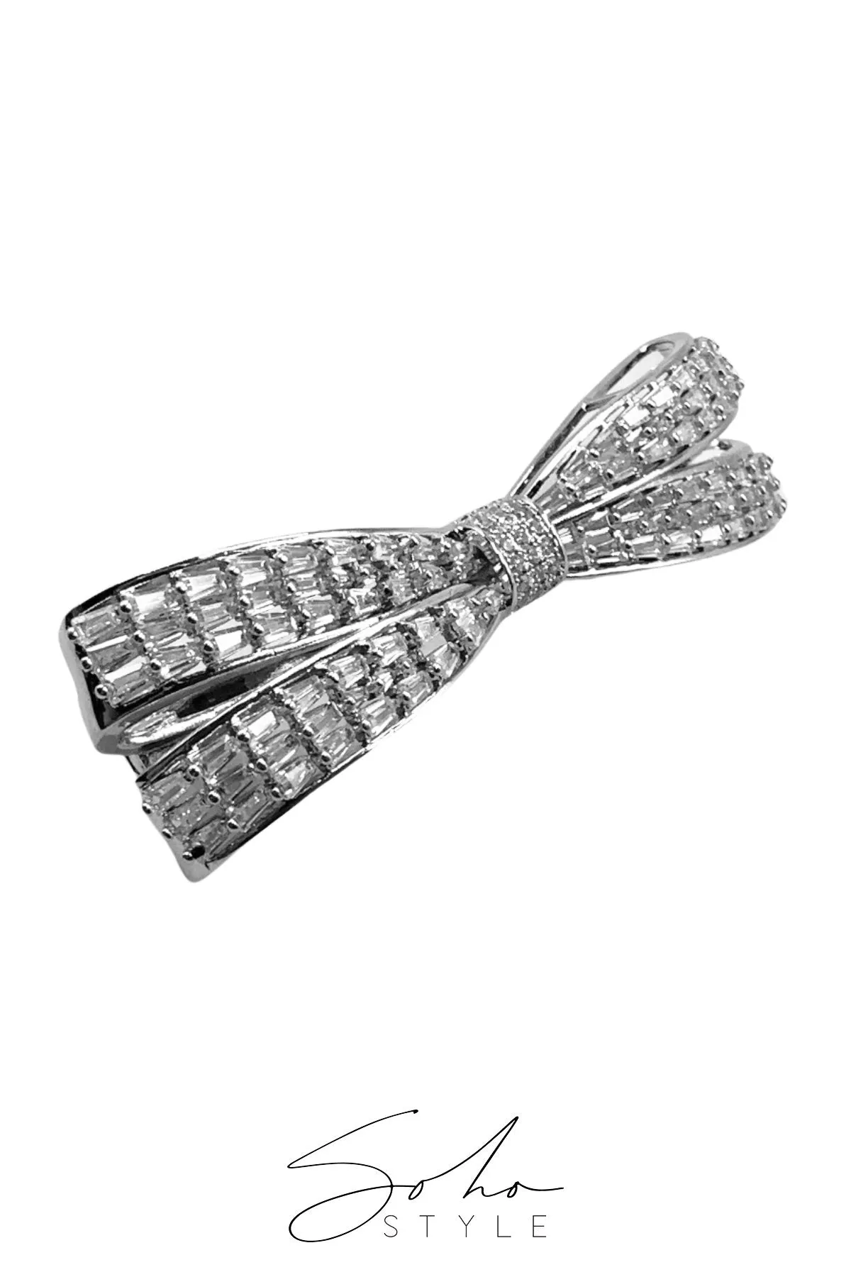 Honeycomb Ribbon Rhinestone Hair barrettes