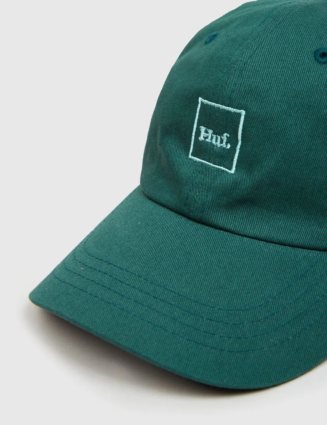 HUF Domestic Logo Curved Peak Cap - Dark Green