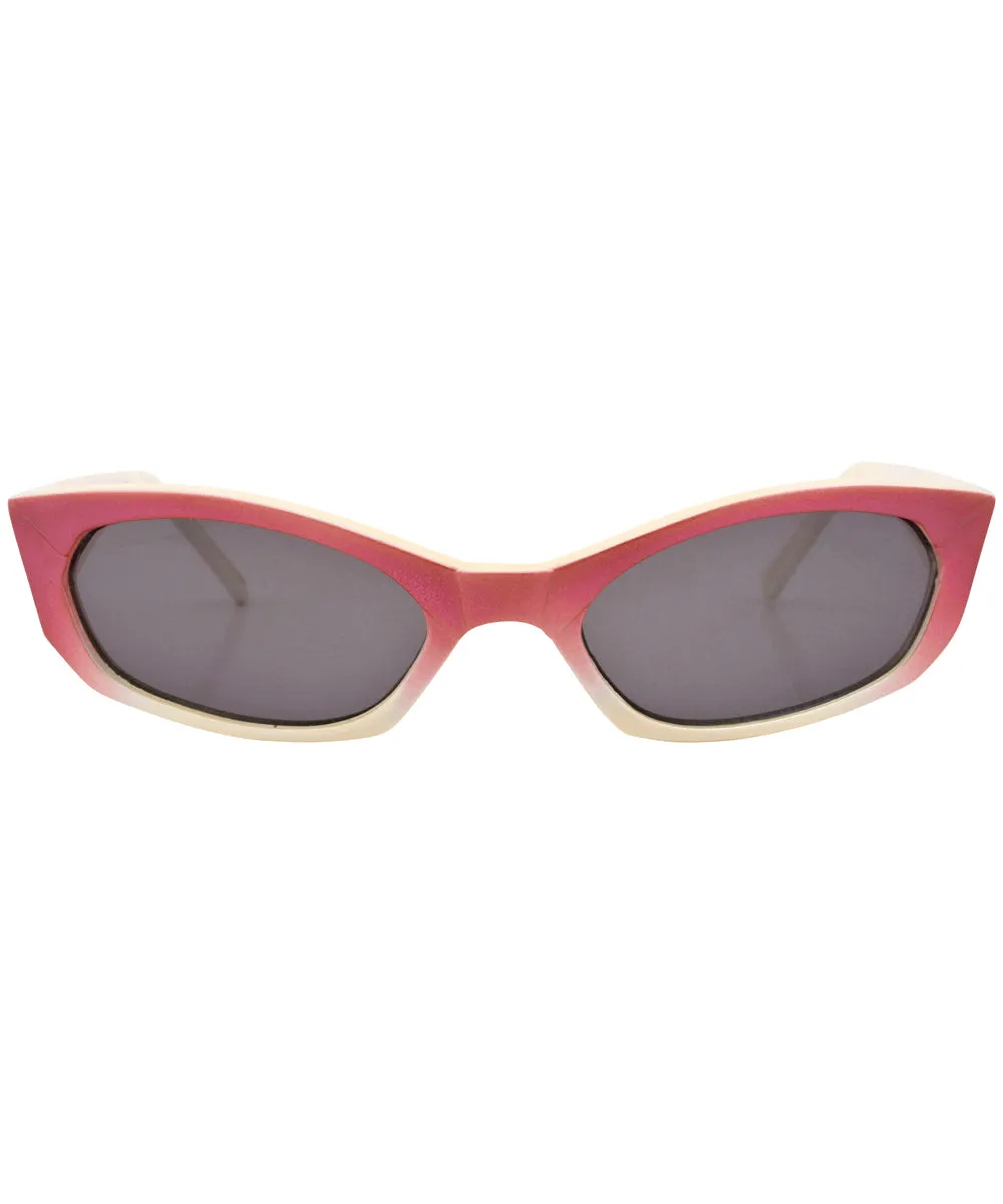 KEVIN Red/White Cat-Eye Sunglasses