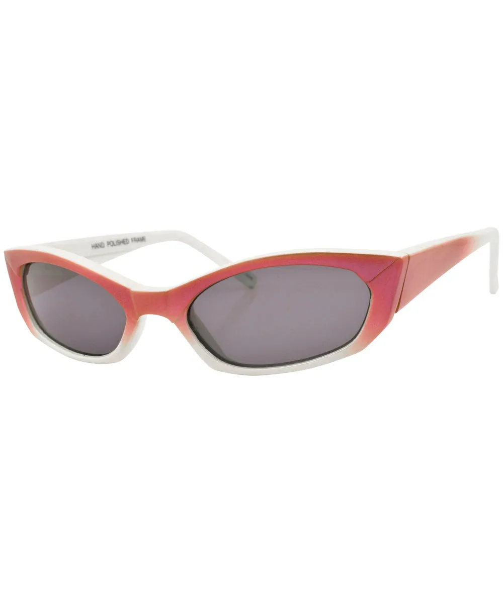 KEVIN Red/White Cat-Eye Sunglasses