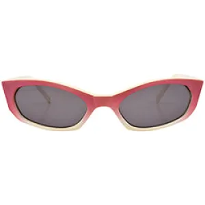 KEVIN Red/White Cat-Eye Sunglasses