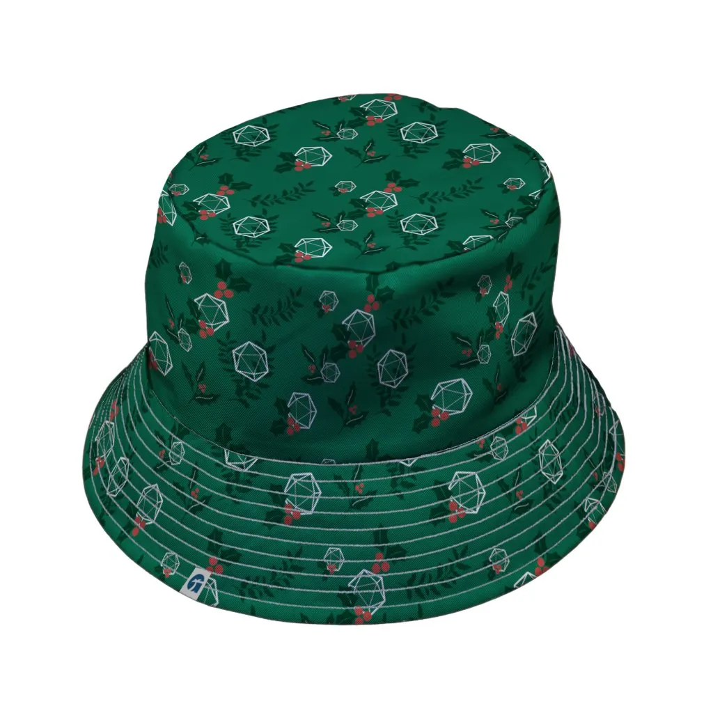 Leafy Mistletoe Dice Bucket Hat