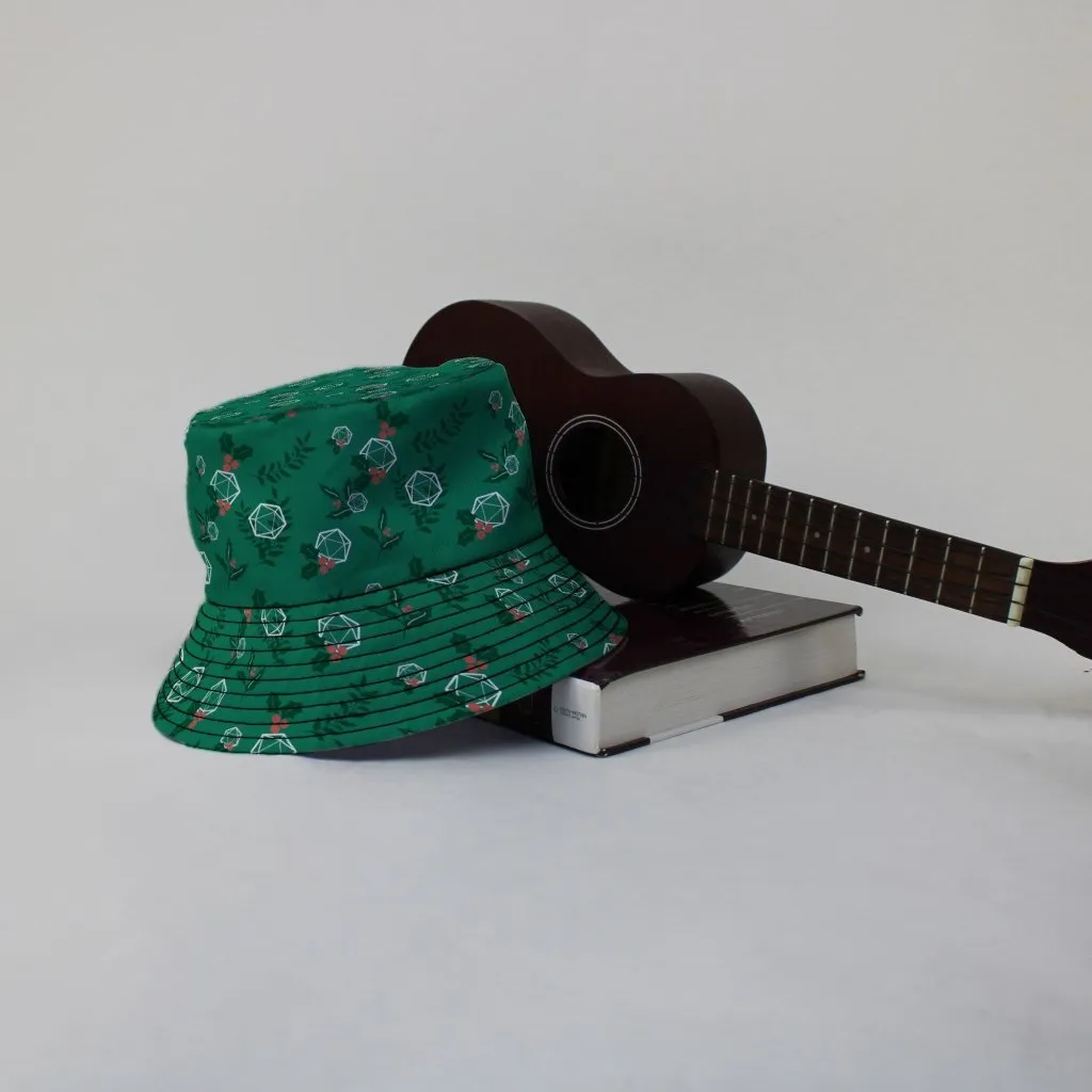 Leafy Mistletoe Dice Bucket Hat