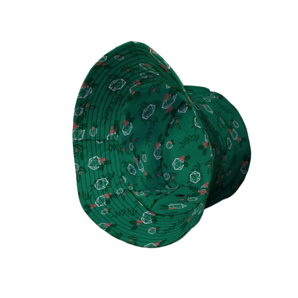 Leafy Mistletoe Dice Bucket Hat