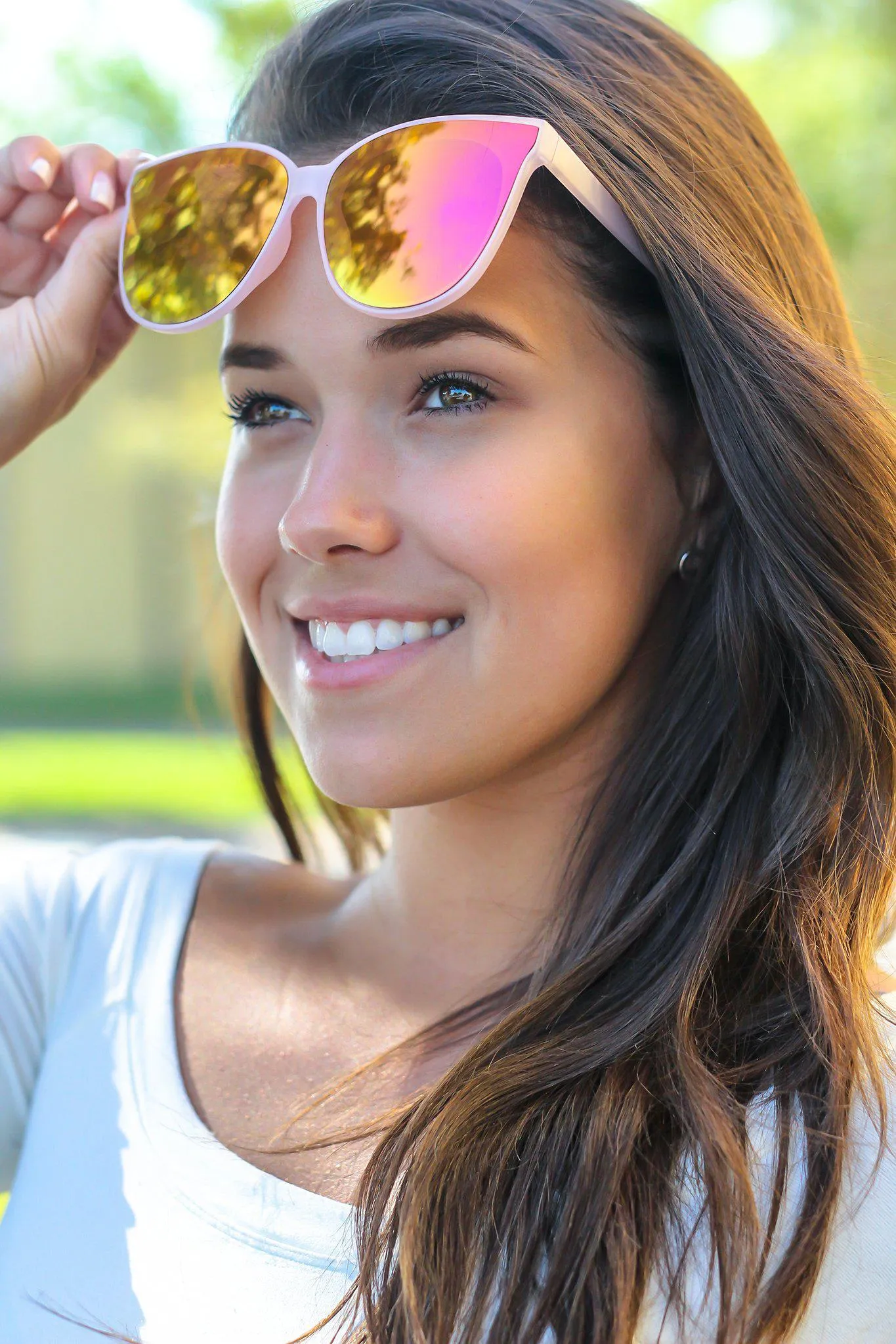 Light Pink Cat Eye Sunglasses