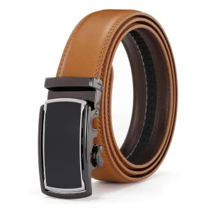 Men's Belt Alloy Automatic Buckle Genuine Leather Belt High Quality Business Casual Male Belts Luxury Fashion Cowhide Waist Band