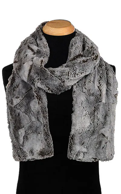 Men's Classic Scarf - Luxury Faux Fur in Giant's Causeway (Only One Skinny Scarf Left!)