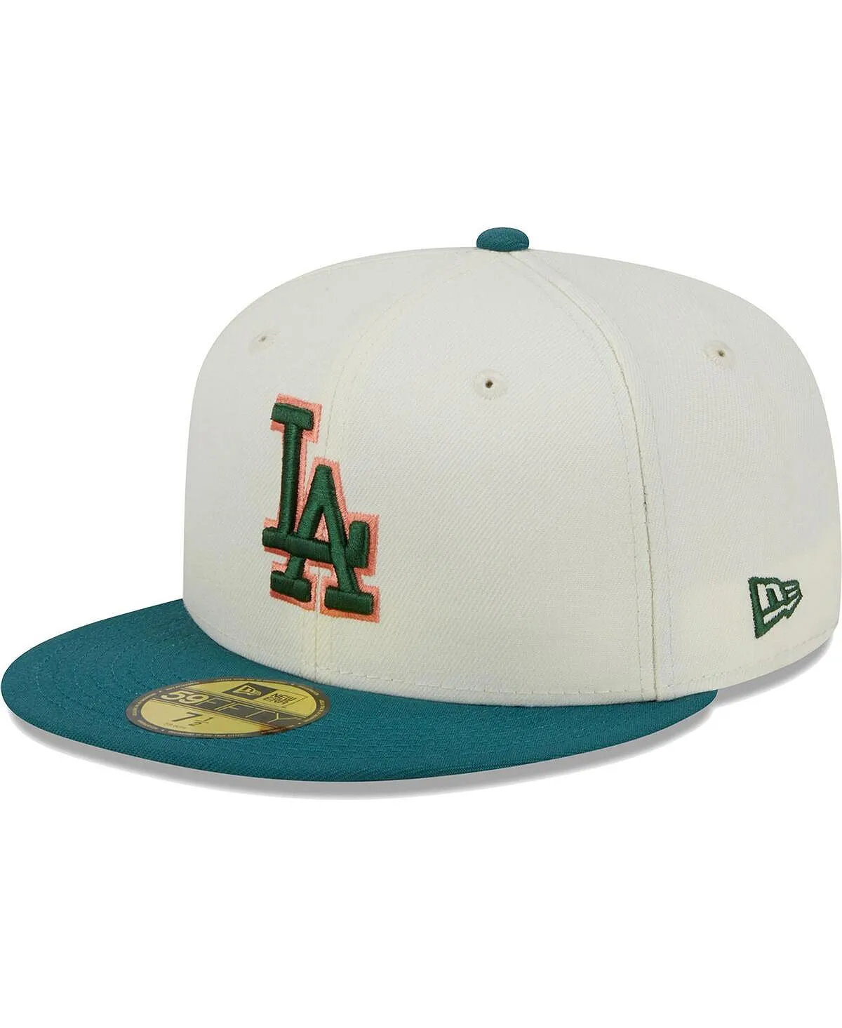 Men's Los Angeles Dodgers Cream Chrome Evergreen 59FIFTY Fitted Cap New Era