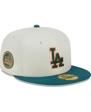 Men's Los Angeles Dodgers Cream Chrome Evergreen 59FIFTY Fitted Cap New Era