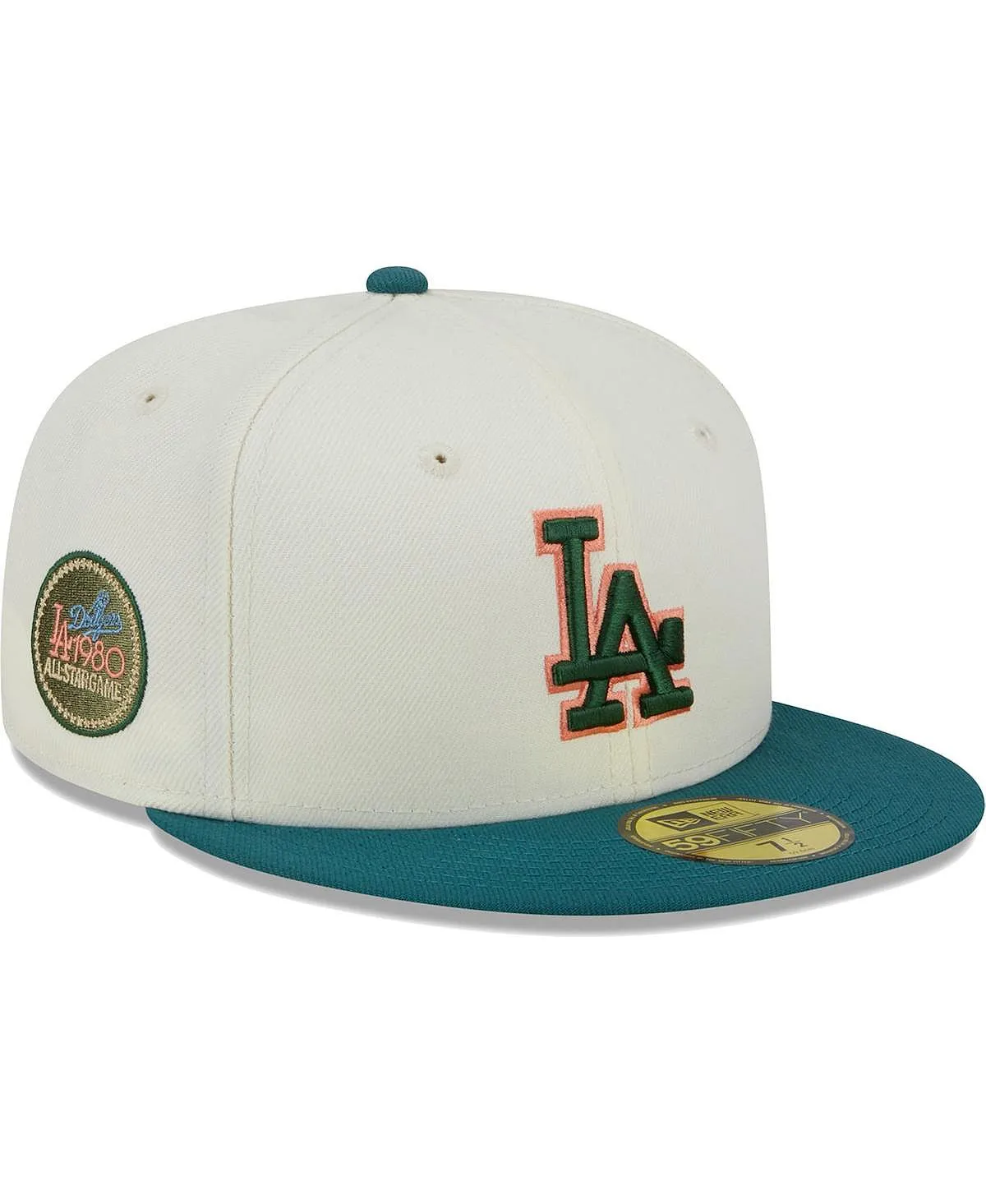 Men's Los Angeles Dodgers Cream Chrome Evergreen 59FIFTY Fitted Cap New Era