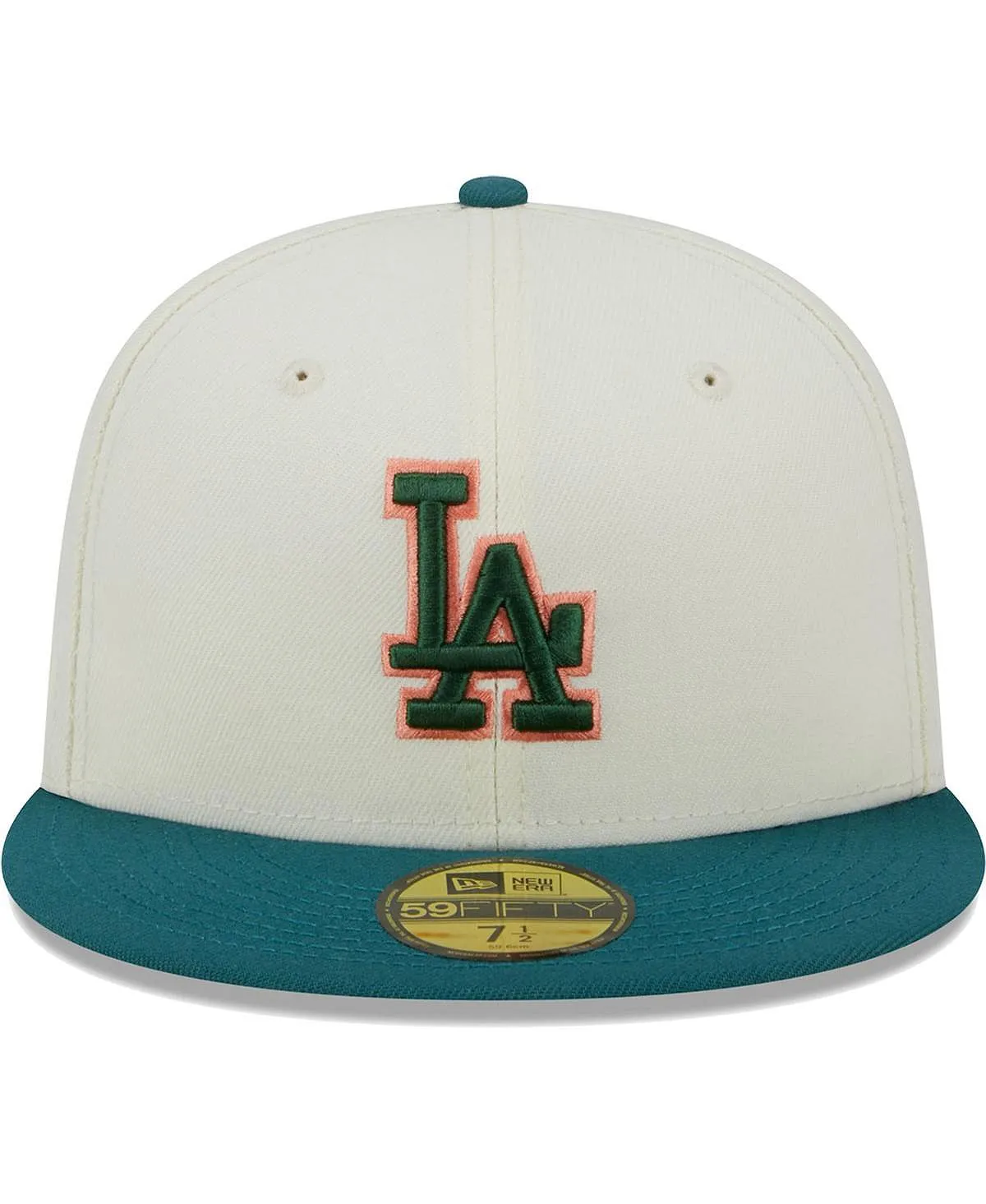 Men's Los Angeles Dodgers Cream Chrome Evergreen 59FIFTY Fitted Cap New Era