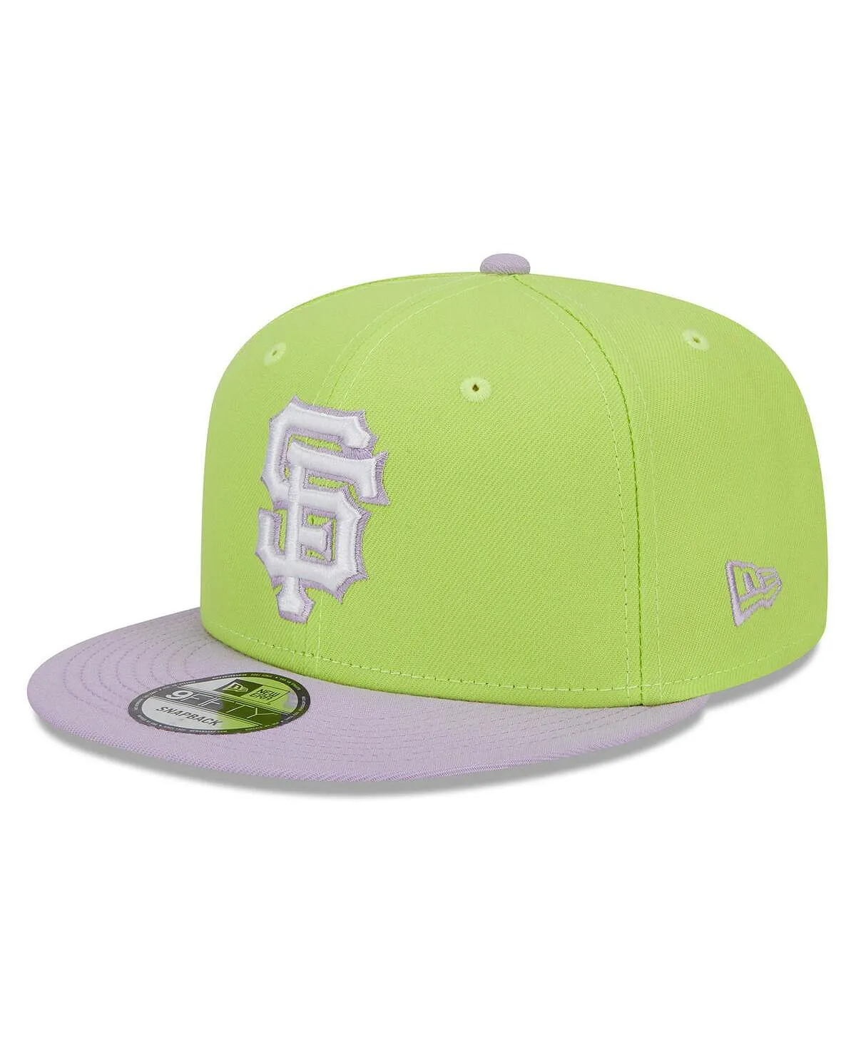 Men's Neon Green and Purple Basic Two-Tone San Francisco Giants Spring 9FIFTY Snapback New Era Cap