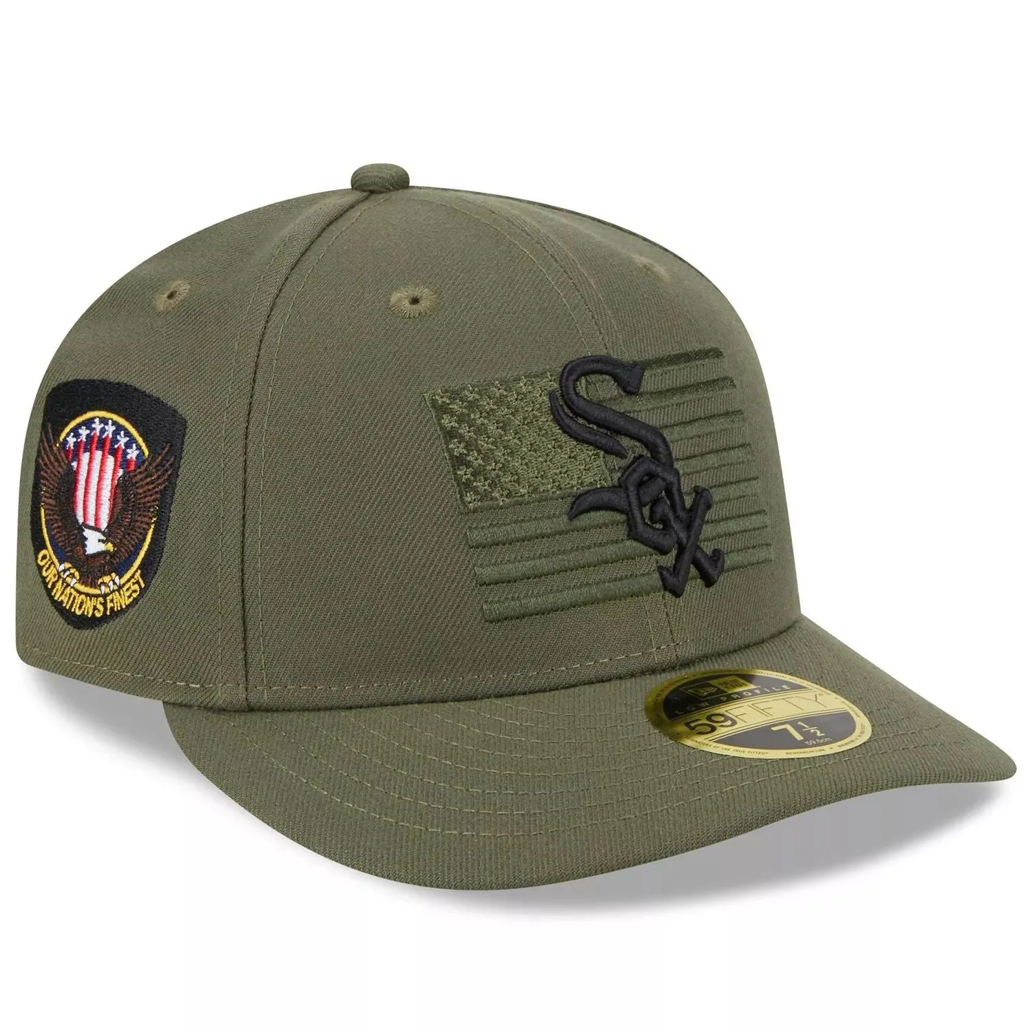 Men's New Era Green Chicago White Sox 2023 Armed Forces Day Cap Low Profile 59FIFTY fitted hat