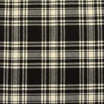 Menzies Black & White Modern Light Weight Tartan Scarf