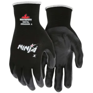 N9674S MCR Safety Ninja Gloves, Small, Nylon, Black, Knit Wrist Cuff