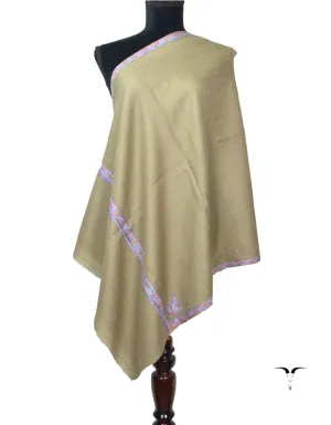 Natural Pashmina Stole With Sozni 5869