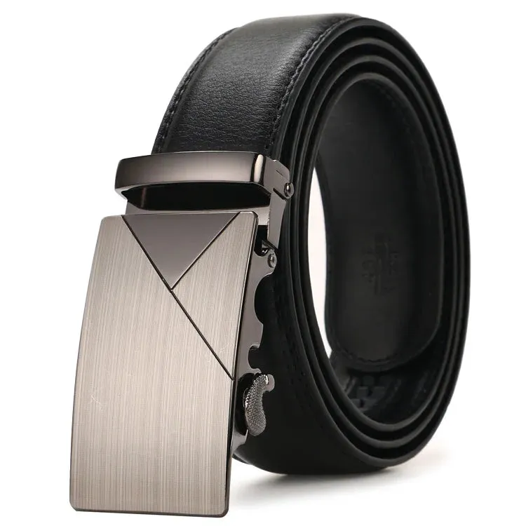 New Men Belts Fashion Pu Alloy Automatic Buckle Belt Business Casual Decoration Belt High Quality Men's Waistband Luxury Brand