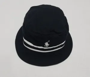 Nwt Polo Ralph Lauren Black & White Pony Bucket Hat