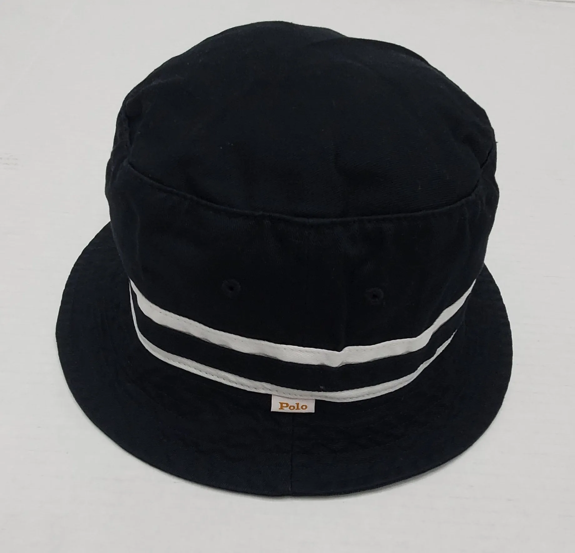 Nwt Polo Ralph Lauren Black & White Pony Bucket Hat