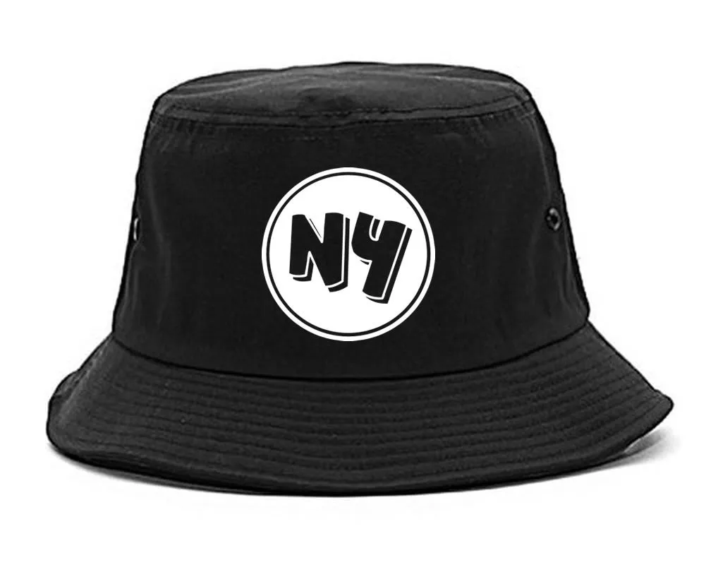 NY Circle Chest Logo Bucket Hat