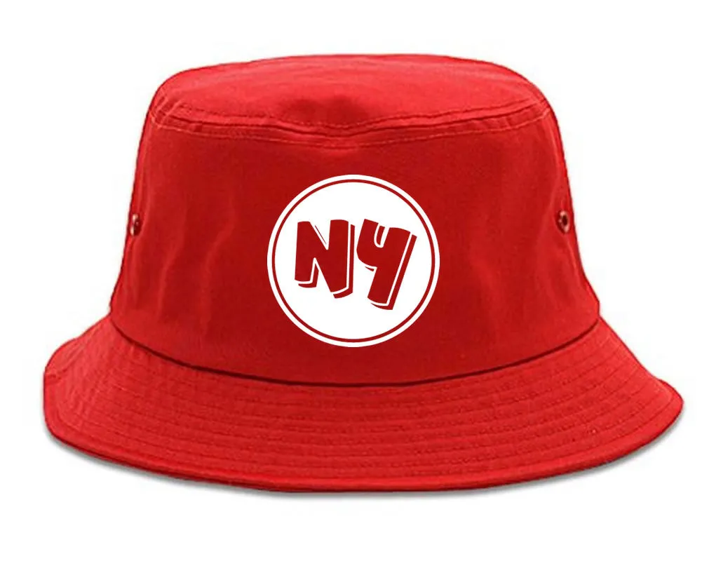 NY Circle Chest Logo Bucket Hat