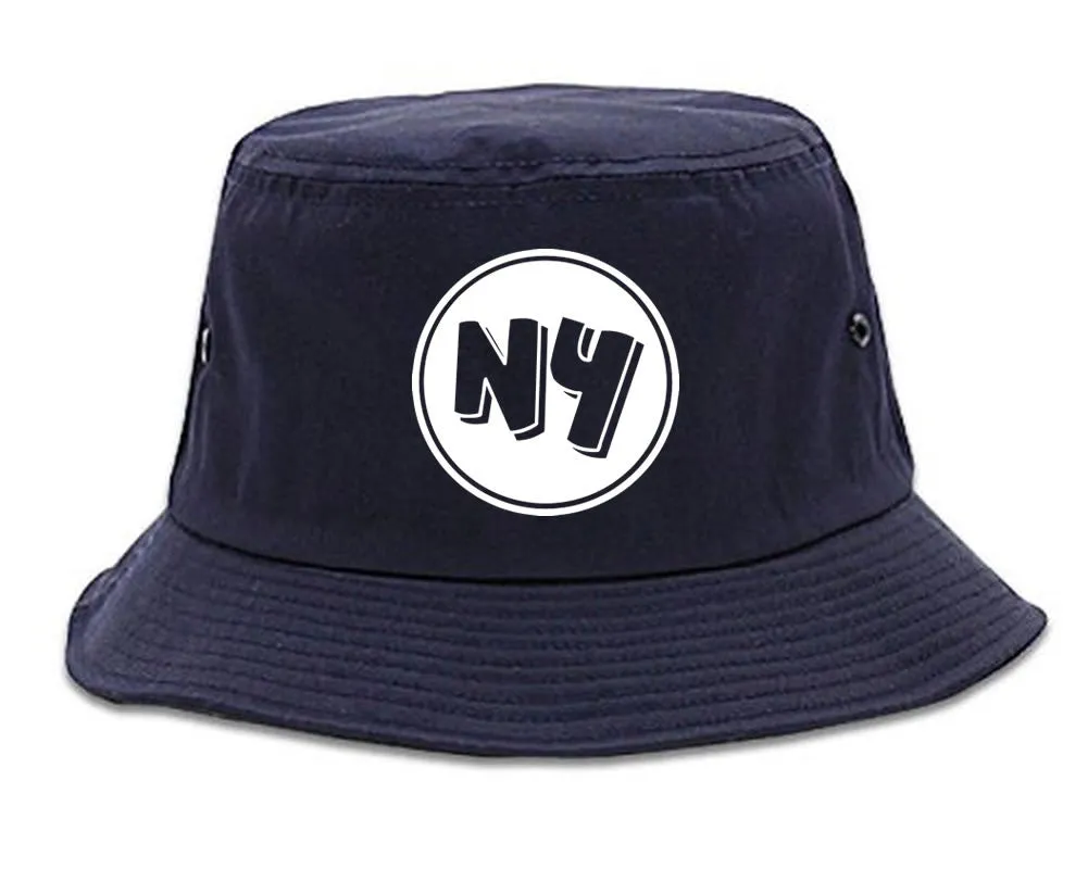 NY Circle Chest Logo Bucket Hat