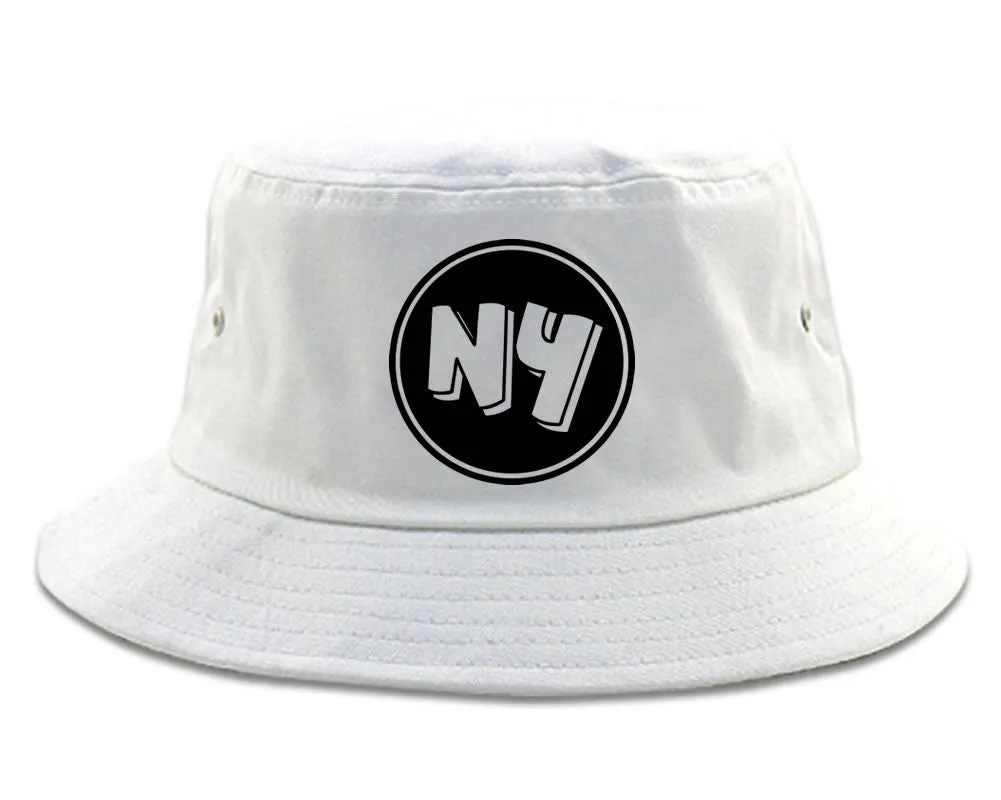 NY Circle Chest Logo Bucket Hat