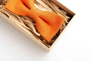 Orange pre tied bow ties for men and boys bow ties - Orange bow tie, bow ties for men, pretied bow ties