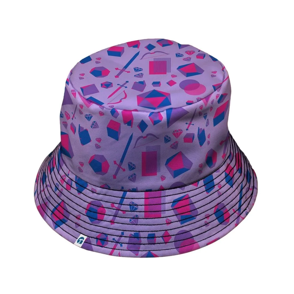 Pink Blue and Bisexual Colors Tabletop RPG Items Dnd Bucket Hat