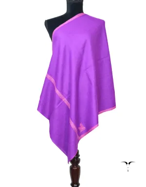 Purple Pashmina Stole In Sozni 5856