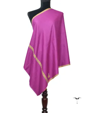 Purple Pashmina Stole With Sozni Work 5862